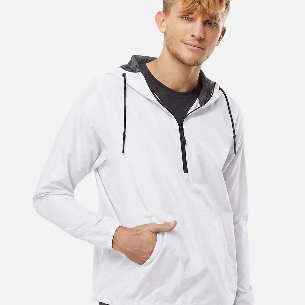 Unisex Lightweight Quarter-Zip Windbreaker Pullover Jacket - EXP54LWP