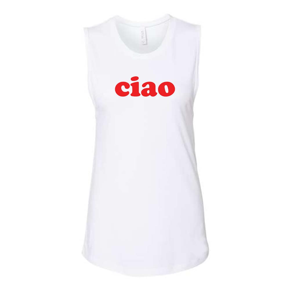 Ladies Sleeveless “Ciao” Tank