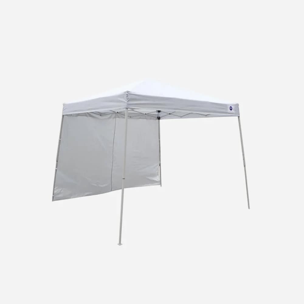 10x10 Slant Leg Pop Up Canopy Tent with One Sun Wall