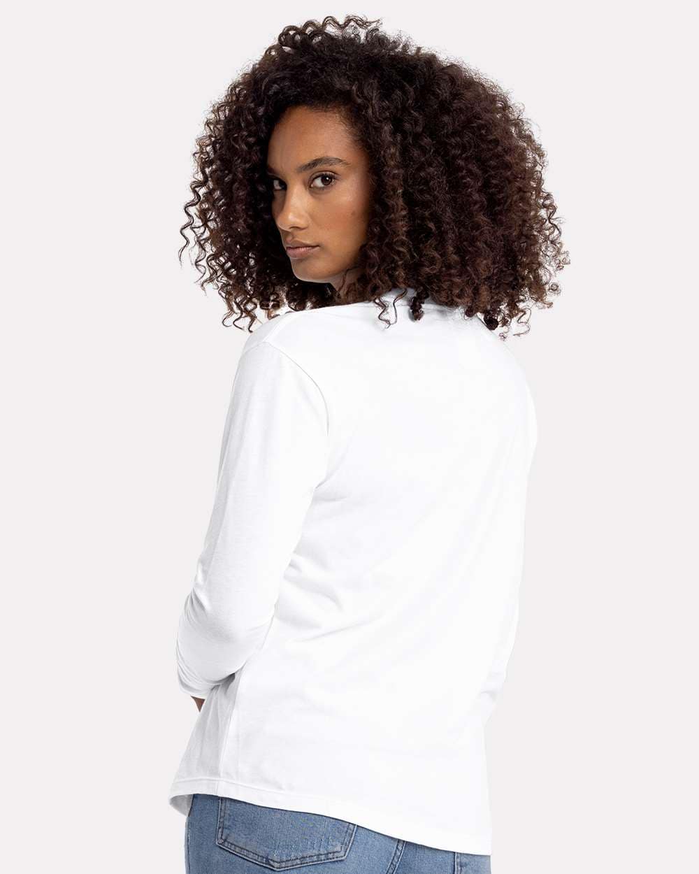 Women's Cotton Relaxed Long Sleeve T-Shirt - 3911 - Image 3