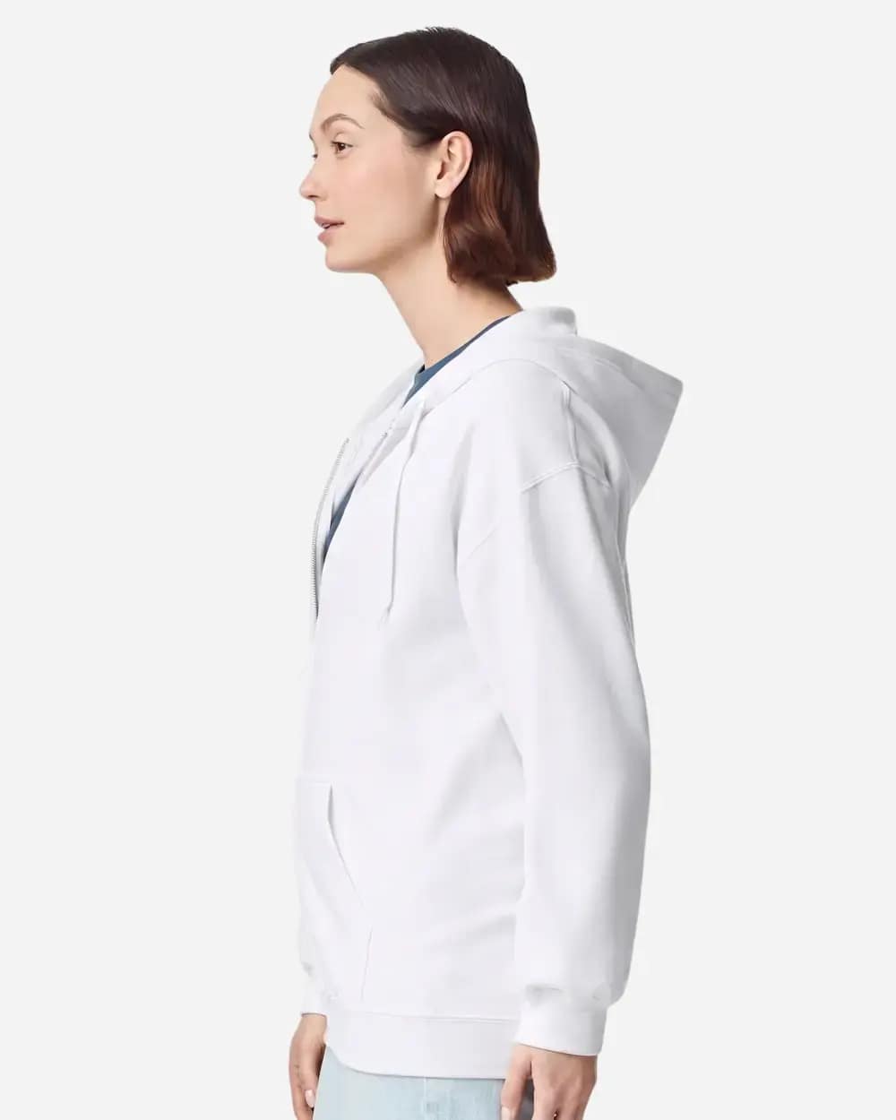 Unisex Softstyle® Full-Zip Hooded Sweatshirt - SF600 - Image 2