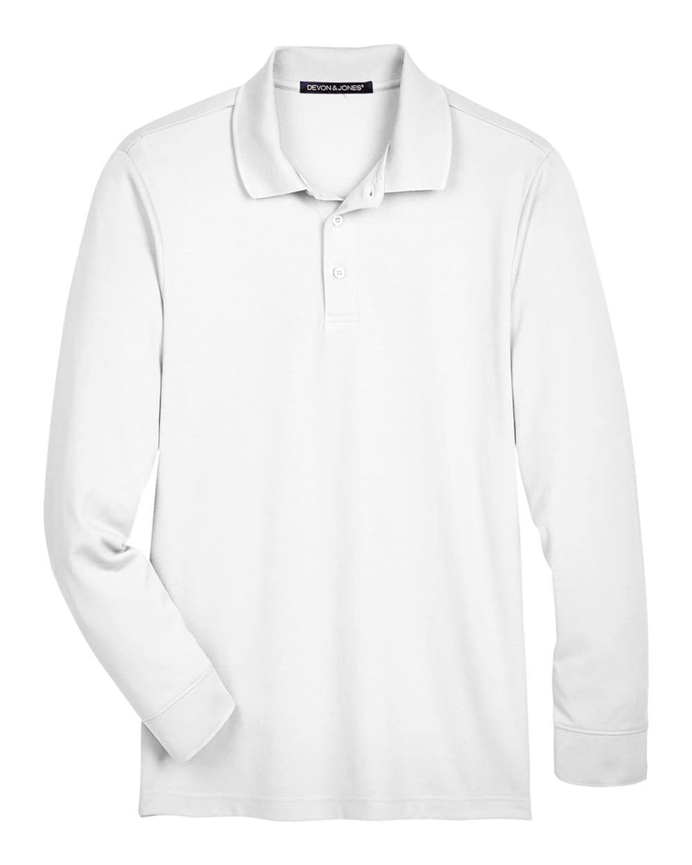 Men's CrownLux Performance® Plaited Long Sleeve Polo - DG20L - Image 4
