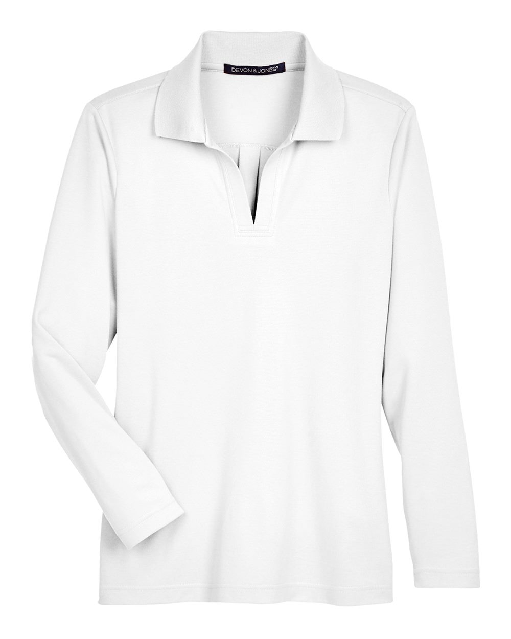 Women's CrownLux Performance® Plaited Long Sleeve Polo - DG20LW - Image 4